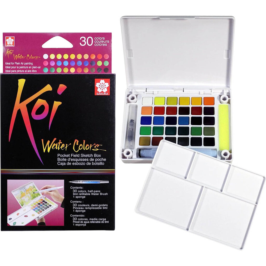 SAKURA Koi Pocket Field Sketch Kit - Watercolor Sets for Painting On the Go